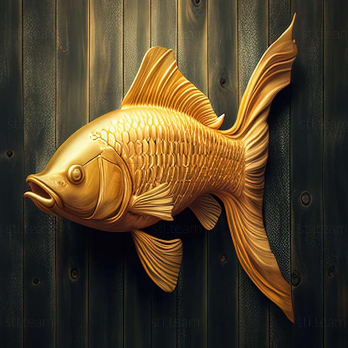 3D model Golden catfish fish (STL)